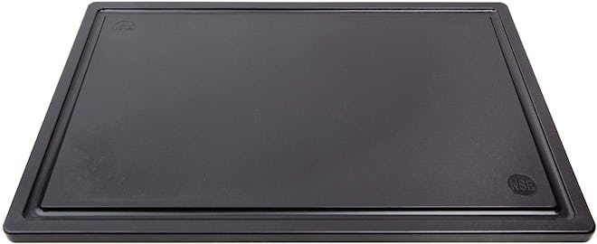 hirteen Chefs Large Black Carving Board with Groove 
