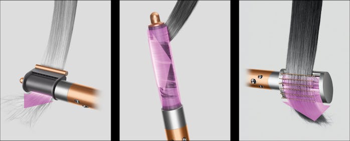 Dyson's three updated attachments for its Airwrap styler