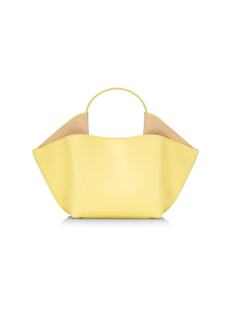 spring 2022 color trends pale yellow leather bag