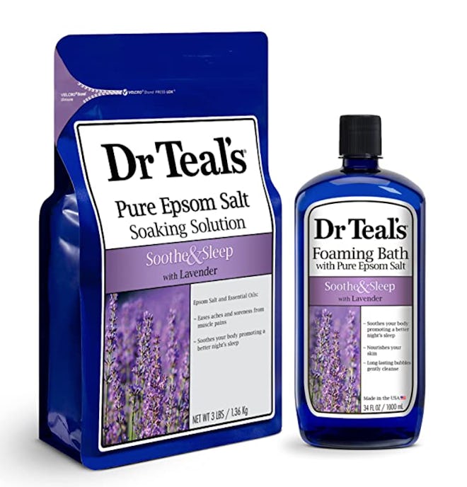 Dr. Teal's Pure Epsom Salt Soaking Solution can help when you feel sick.