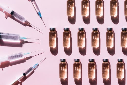 clear botox bottles and needles