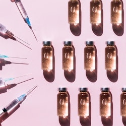 clear botox bottles and needles