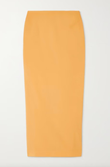 spring 2022 color trends orange maxi skirt
