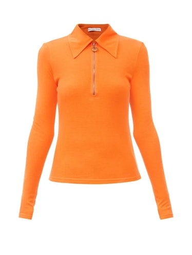 spring 2022 color trends orange polo shirt