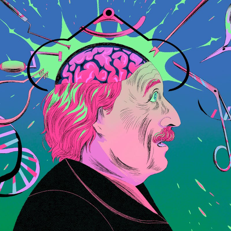 Cartoony representation of Einstein's brain