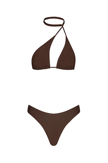 spring 2022 color trends brown bikini