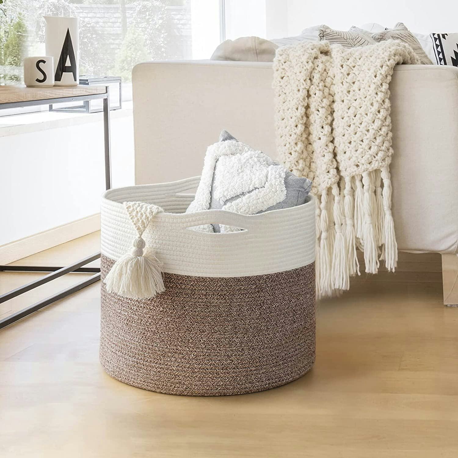 Goodpick Large Cotton Rope Basket