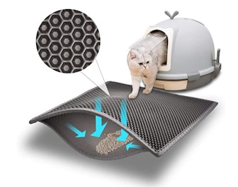 Pieviev Double Layer Waterproof Trapping Litter Mat