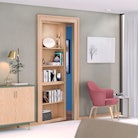 Believe it: Wayfair is selling kits that let you install hidden bookcase doors. 