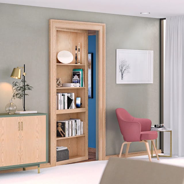 Believe it: Wayfair is selling kits that let you install hidden bookcase doors.