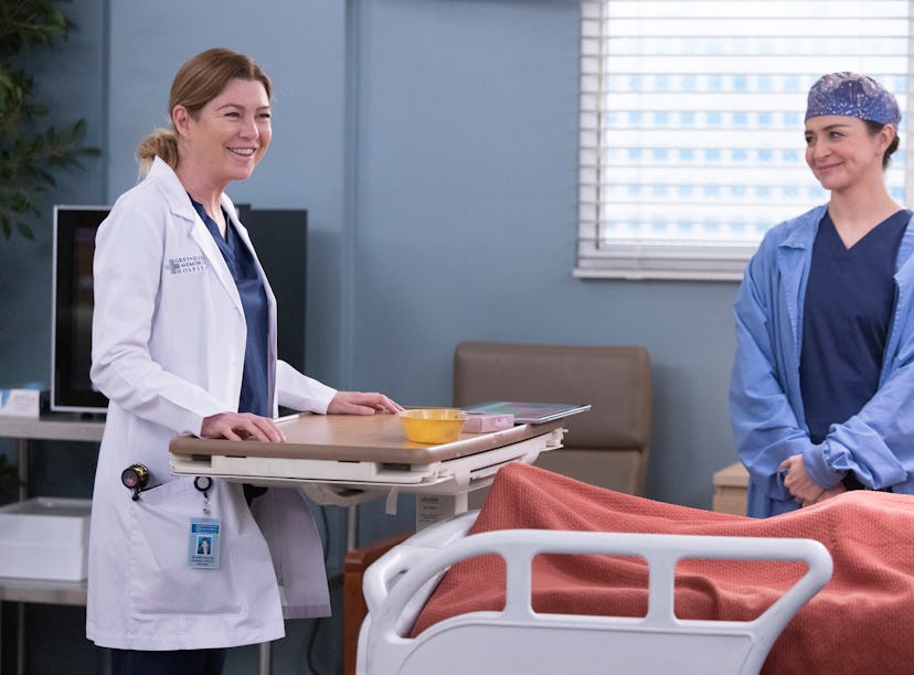 Meredith Grey (Ellen Pompeo) and Amelia Shepherd (Caterina Scorsone) on 'Grey's Anatomy'