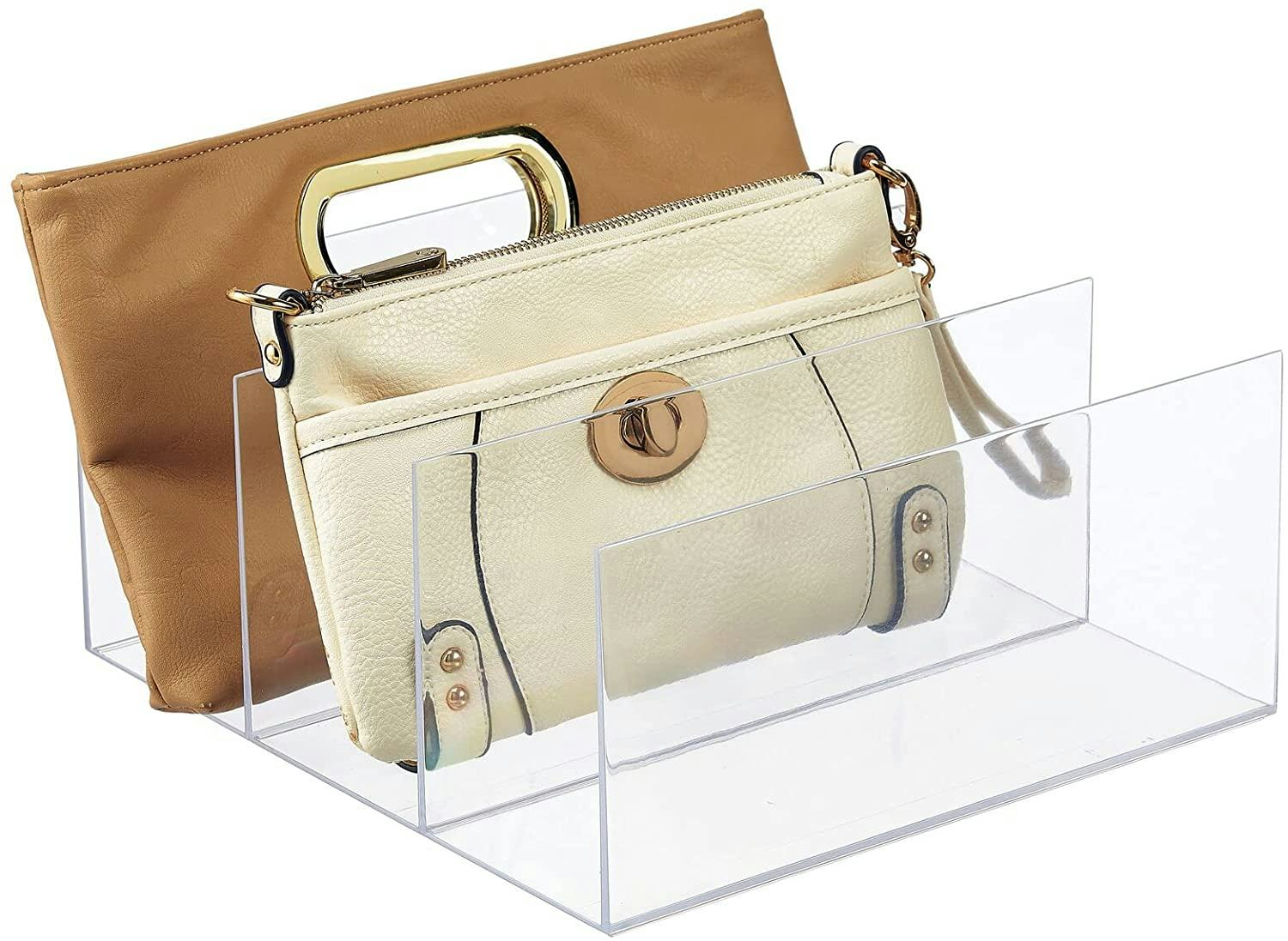 Purse and handbag plastic organizer.