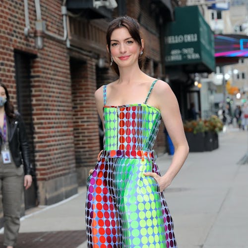 Anne Hathaway wearing Christopher John Rogers outfit
