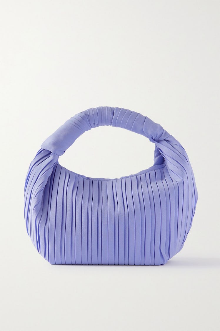 spring 2022 color trends purple leather bag