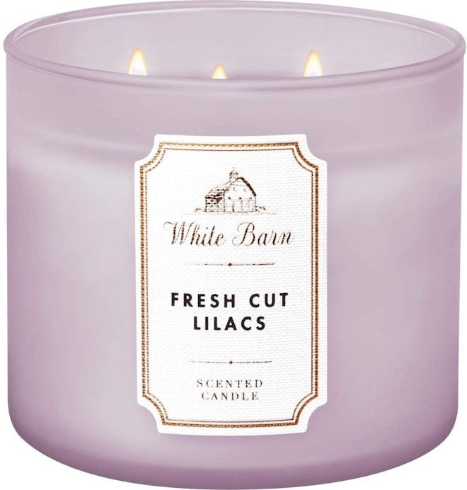 Bath & Body Works White Barn Fresh Cut Lilacs 3-Wick Candle