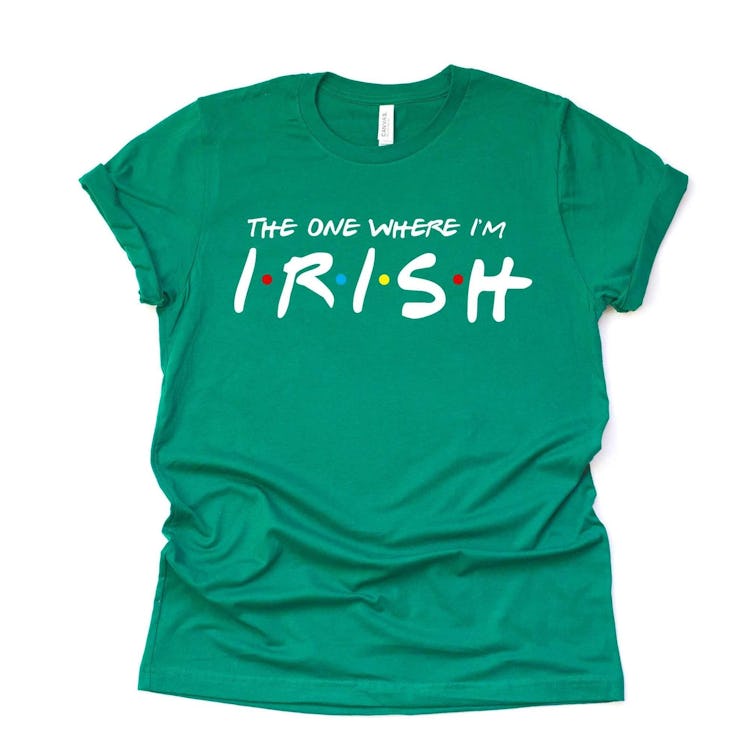 Funny St Patricks Day shirts on Etsy includes a 'Friends'-inspired shirt. 