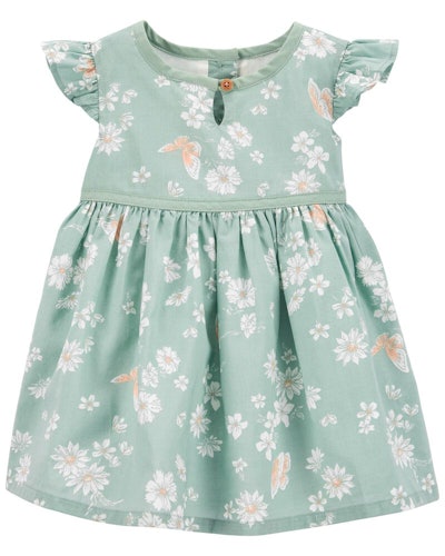 This lightweight Easter dress for baby girls will keep your babe cool.