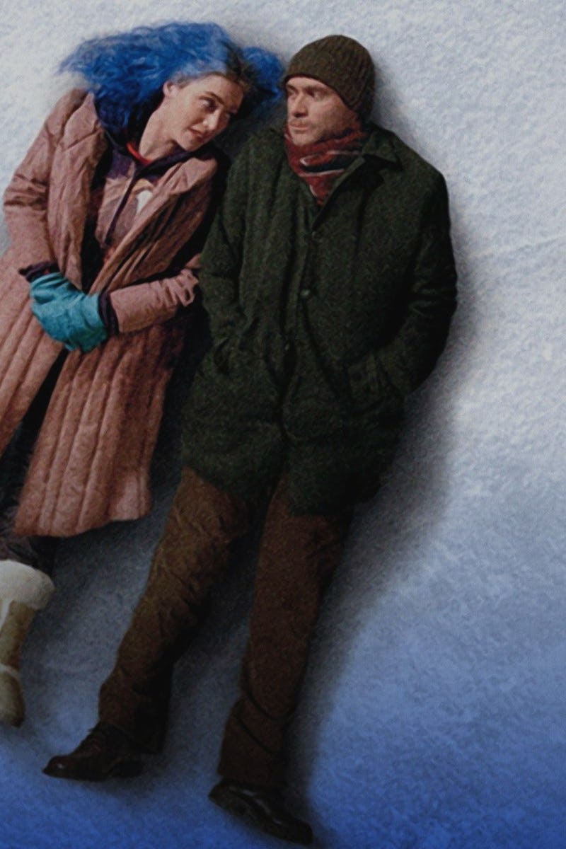 Clementine and Joel laying on ice