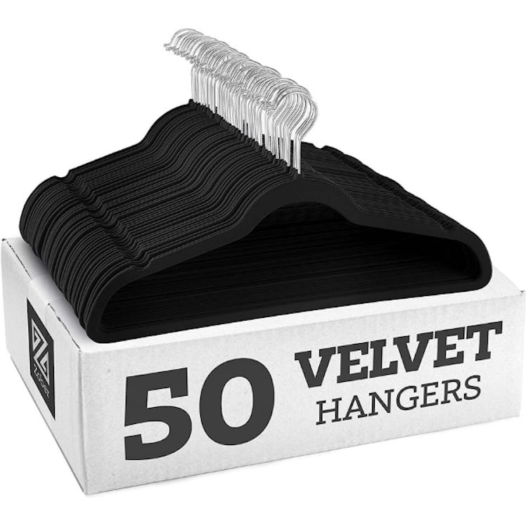 Zober Non-Slip Velvet Hangers (50-Pack)