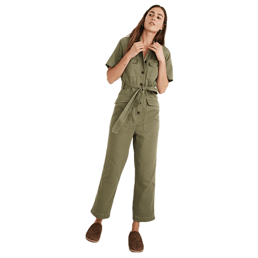 Madewell Tie-Waist Military Jumpsuit