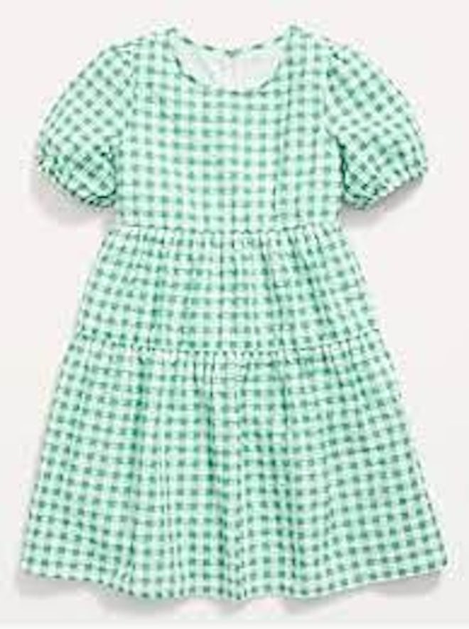 This green plaid dress is a simple Easter staple.