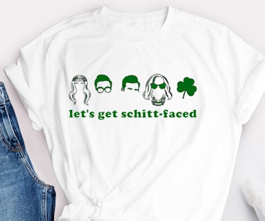 Funny St Patrick's Day shirts on Etsy include this 'Schitt's Creek' tee.