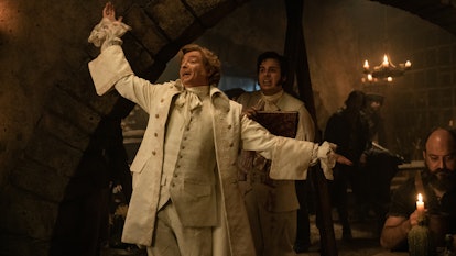 Rhys Darby as Stede Bonnet and Nathan Foad as Lucius in 'Our Flag Means Death,' which is loosely bas...
