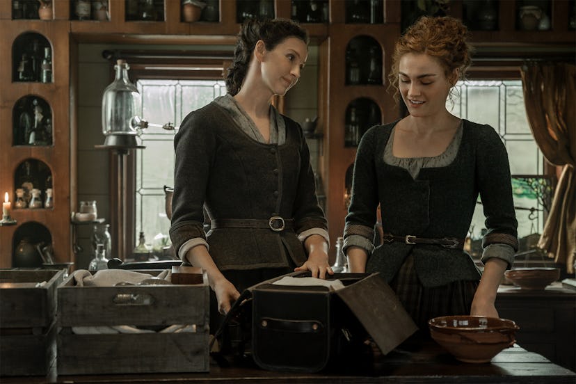 Claire and Brianna at the clinic in 'Outlander' Season 6.