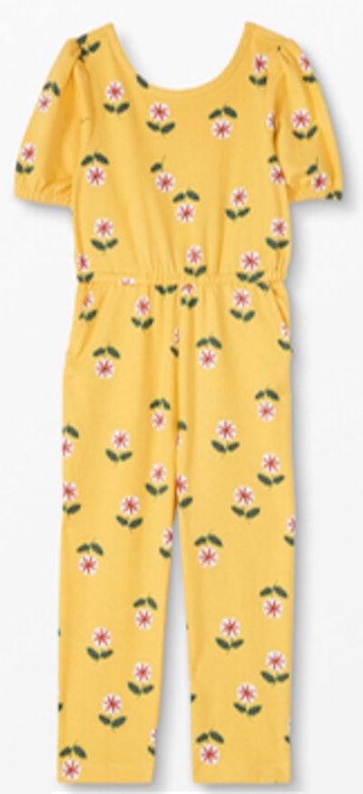 A mustard yellow and bright flower pattern is perfect for spring.