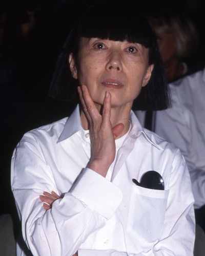 Japanese fashion designer Rei Kawakubo in 1998