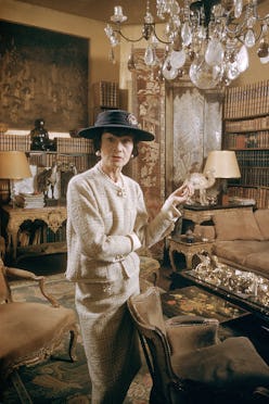 Coco Chanel in her apartment