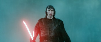 Adam Driver as Kylo Ren in Star Wars: The Rise of Skywalker.