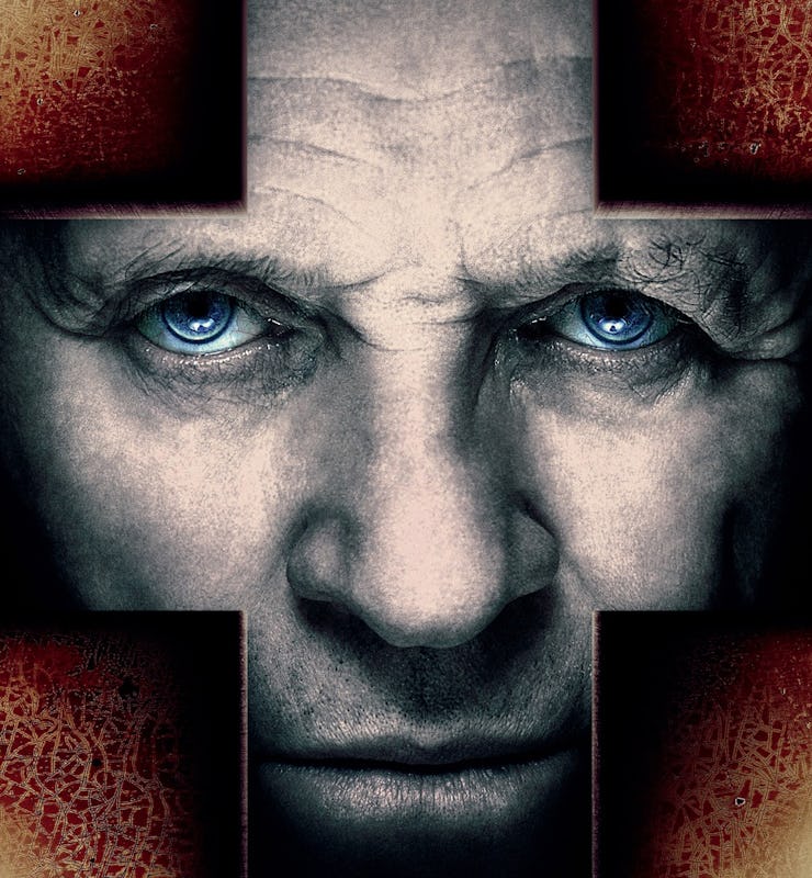 The movie poster from 'The Rite' with Anthony Hopkins