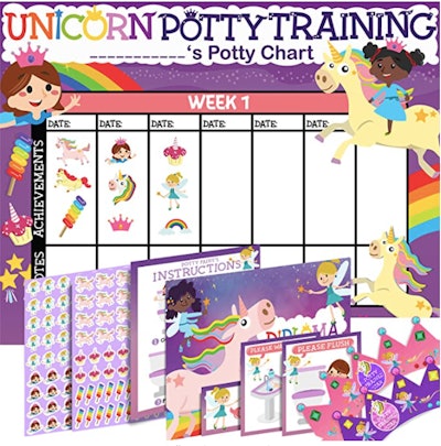 Potty Training Unicorn Diploma Chart is a potty training chart
