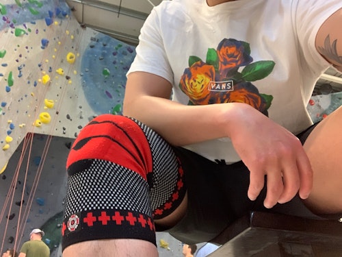 This compression sleeve helps me skate and climb like…
