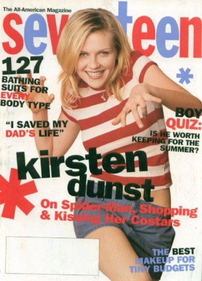 Kirsten Dunst on the cover of Seventeen in June 2002