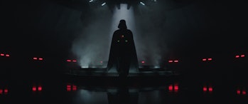 Darth Vader (Hayden Christensen) stands alone in a dark chamber in Obi-Wan Kenobi