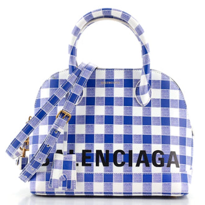 Balenciaga Logo Ville Bag Printed Leather Small