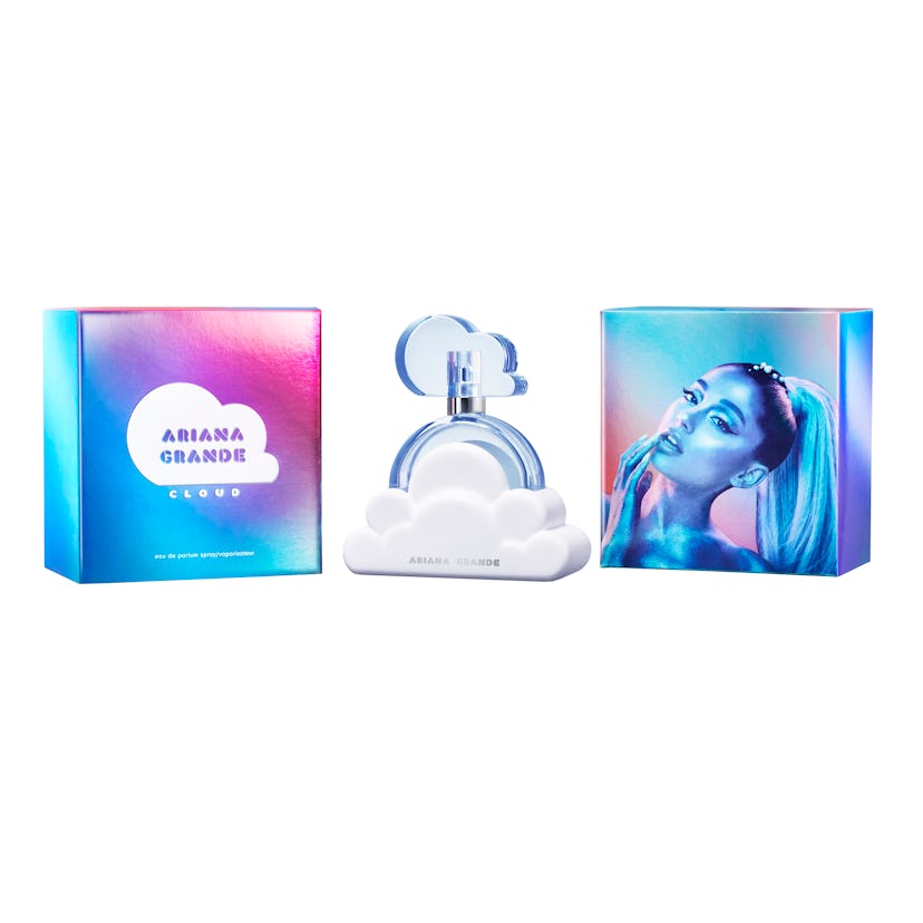 Ariana Grande's Cloud Perfume bottle and package boxes