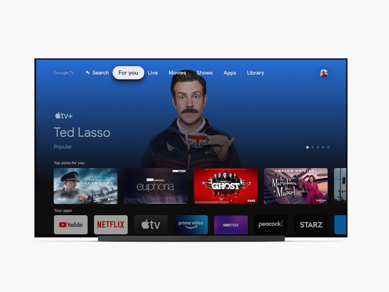 The Google TV interface