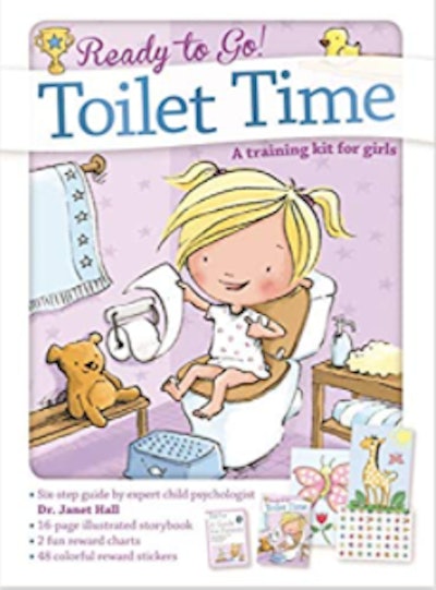 “Ready to Go! Toilet Time: A Training Kit for Girls” is a great potty training book