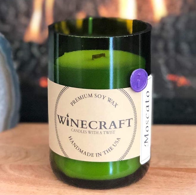 Winecraft Recycled Wine Bottle Candle, 12 Oz.
