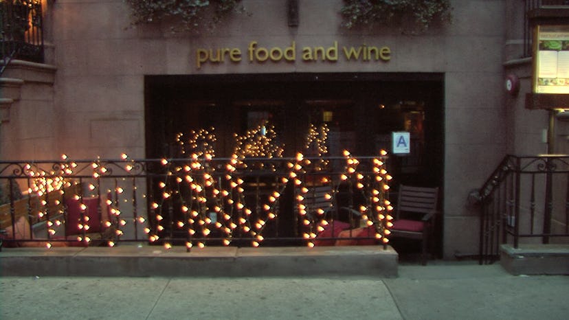 An exterior shot of Sarma Melngailis' now-closed New York City raw-vegan restaurant Pure Food and Wi...