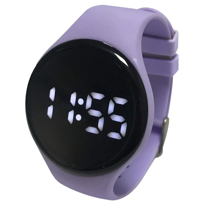 Image of purple digital potty training watch
