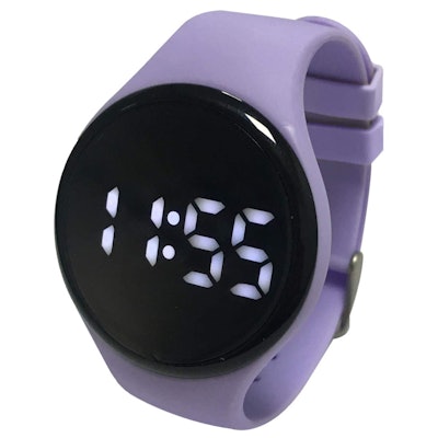 Image of purple digital potty training watch