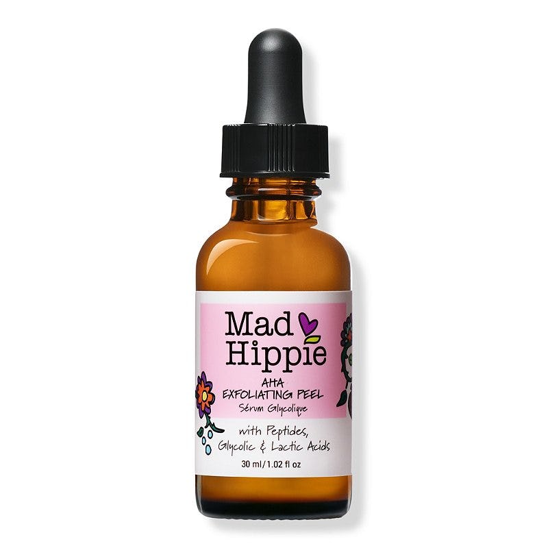 Mad Hippie AHA Exfoliating Peel is great for evening out the skin tone.