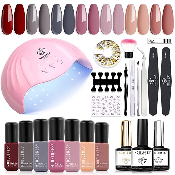 Modelones Gel Nail Polish Kit with UV Light