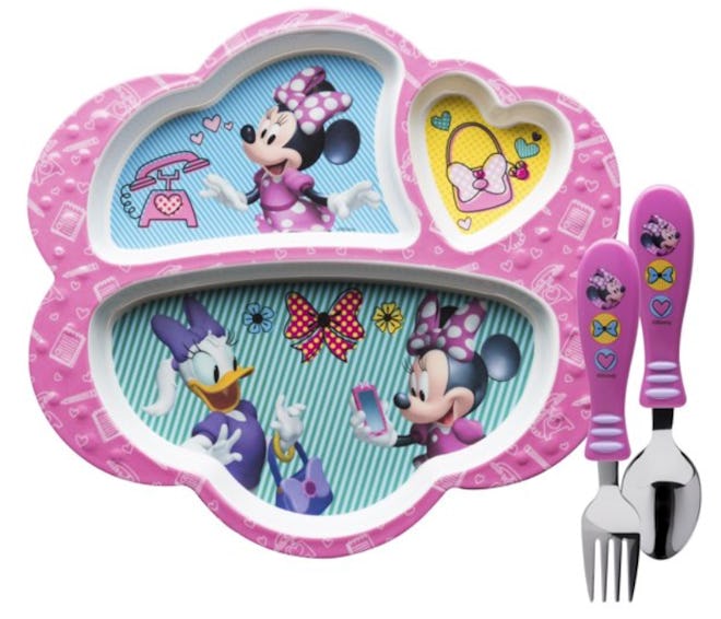 A Minnie Mouse dining set is a cute addition to a preschooler Easter basket.
