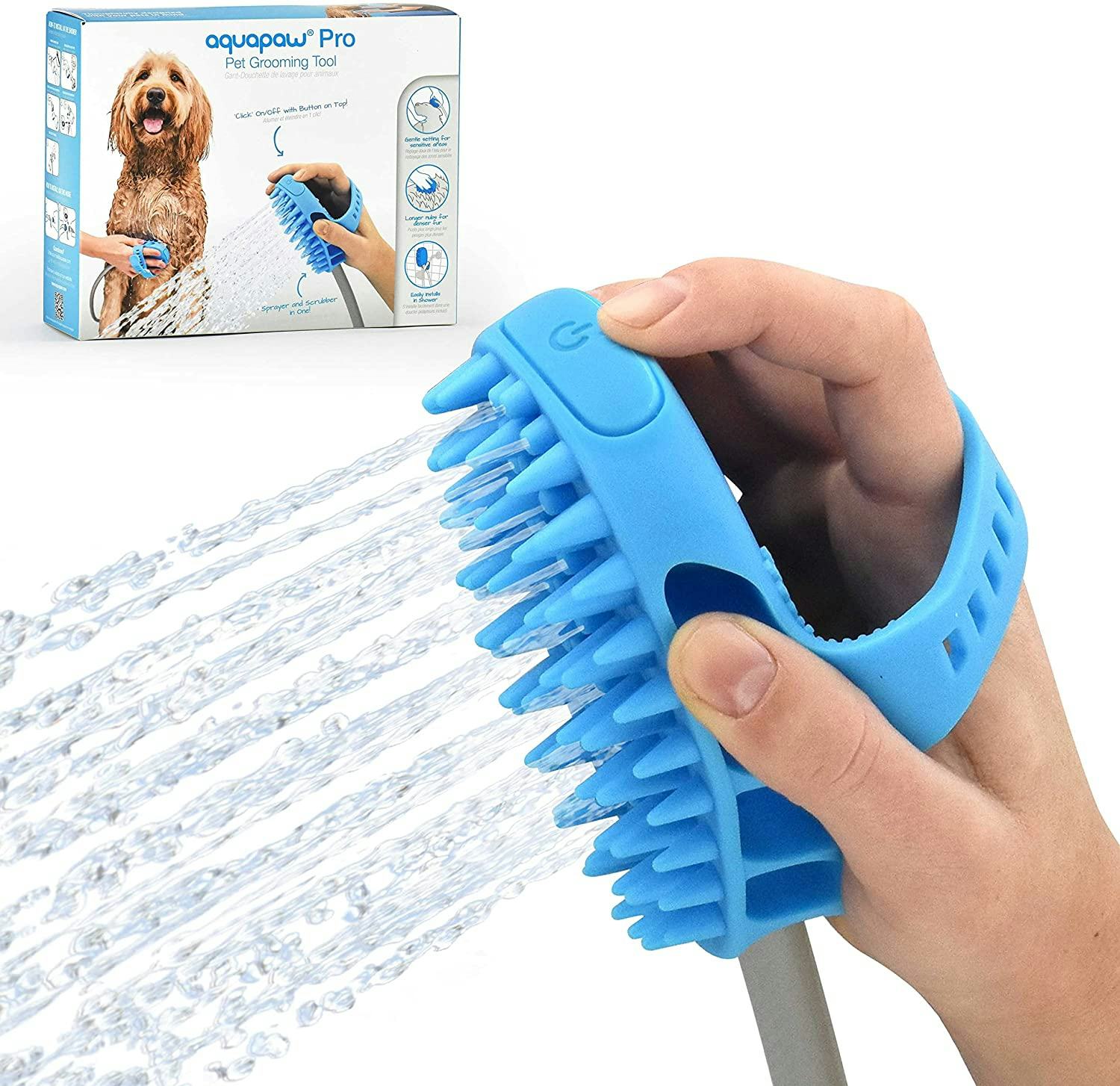 Aquapaw Dog Bath Brush Pro Sprayer and Scrubber Tool