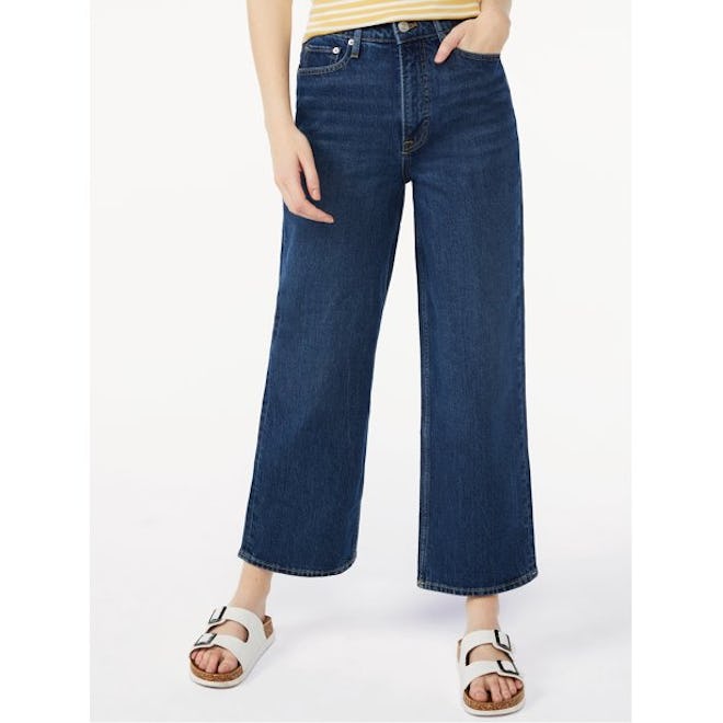 Cropped Wide Straight Jeans